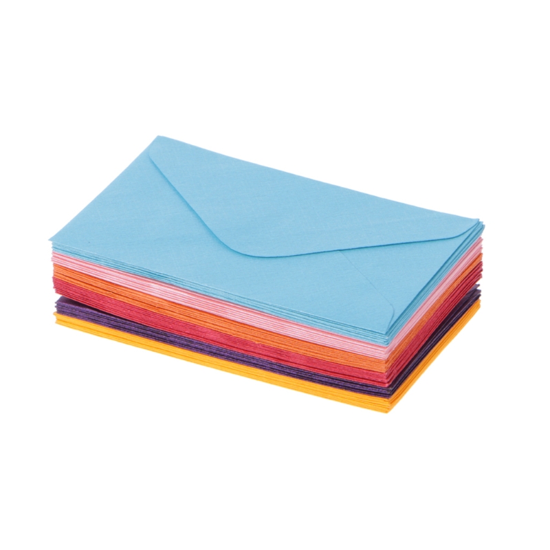 웨딩/베이비 샤워 초대장 생일 카드 편지 현금 주최자 가방에 대한 50 가지 다채로운 봉투 혼합 색상 세트